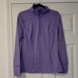 Zella Purple Fitted Long Sleeve Hoodie